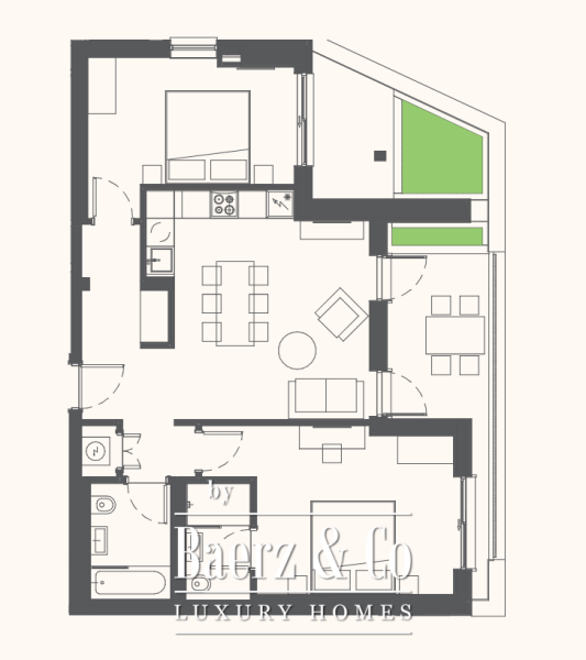 photo 12 Luxury Two Bedroom Apartment in Tivat with Seaview and Terrace