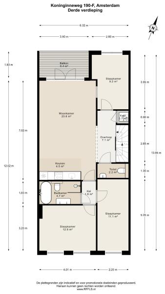 Floor Plan 3 - Koninginneweg 190 F