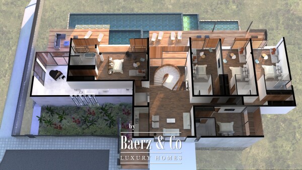 Floor Plan 2 - Villa Superior: contemporary six bedroom mansion with sea views in Peyia, Paphos