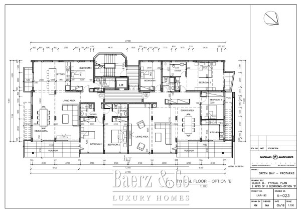 Floor Plan 1 - Q Emerald Bay – key ready furnished 3 bedroom penthouse with sea view, beachfront Protaras (B402)
